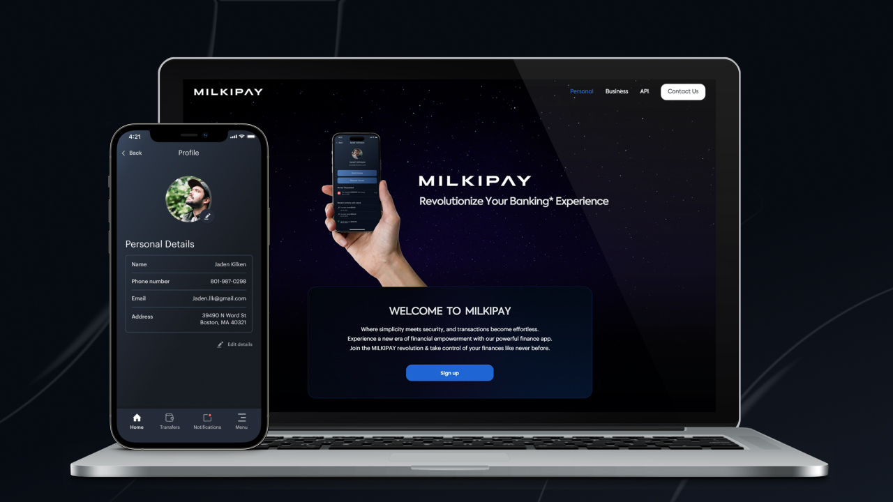 Milkipay App Interface
